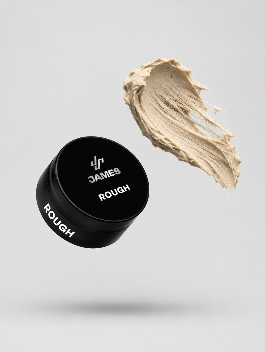 Potje Crafd Rough fiber clay met een veeg product ernaast